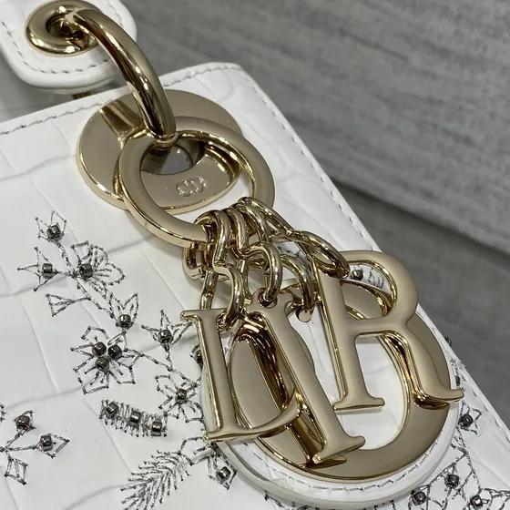 Dior Lady Dior Trắng Top Handle