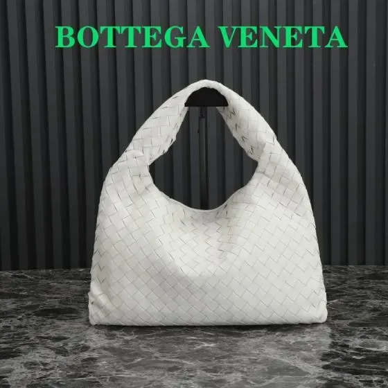 Bottega Veneta Small Hop Shoulder Bag White Hobo