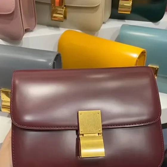 Celine Classic Box Burgundy Crossbody