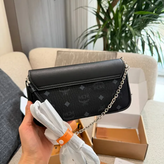 MCM Tracy Bolso bandolera Cognac/Negro Bolso bandolera
