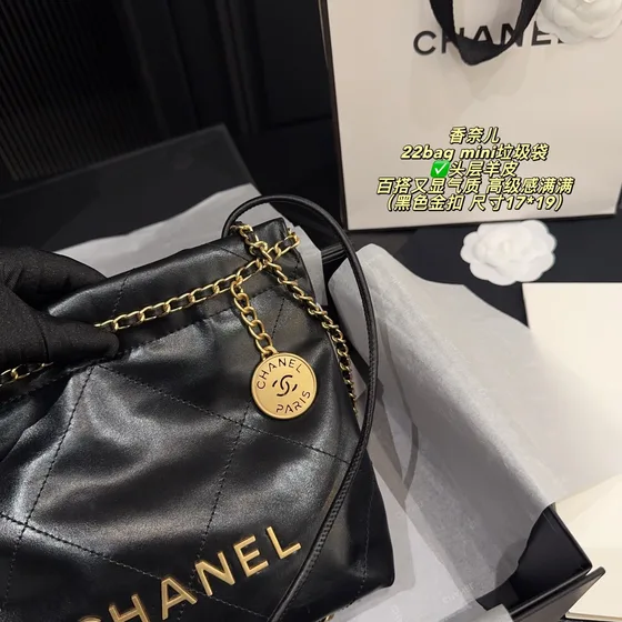 Hermes Chanel 22 Mini Bag Sort 17*19 Hobo