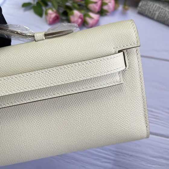 Hermes Kelly Tegnebog To Go Creme Hvid Tegnebog