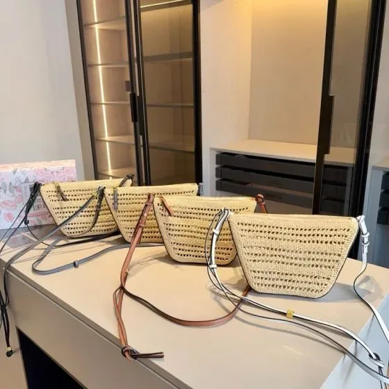 Loewe Crochet Crossbody Pouch Natural Beige Crossbody