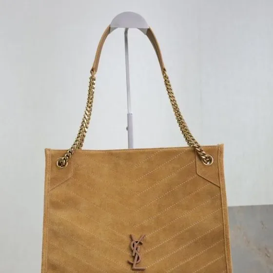 YSL Niki Tote Bag Tan Brown Tote Bag