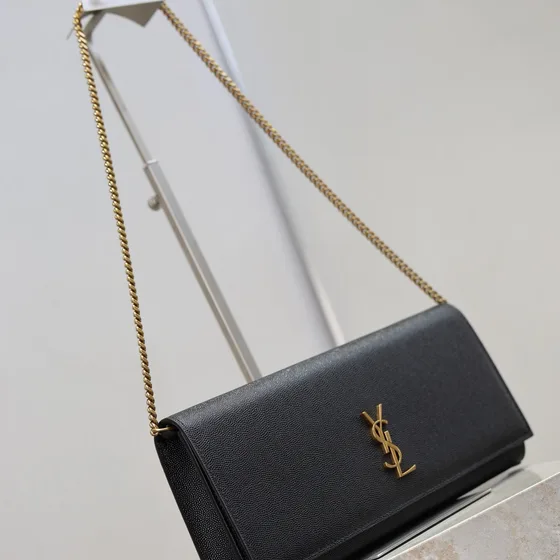 YSL Cassandre Chain Cartera Negro Woc