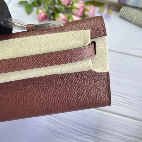 Hermes Kelly Cut Clutch Bordeaux Clutch