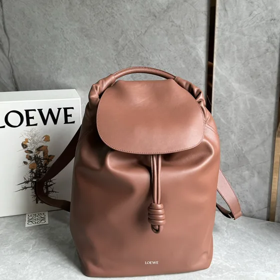 Loewe Flamenco Mochila Taupe Marrom Mochila