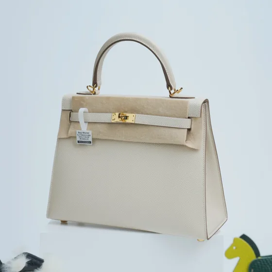 Hermes Kelly White Top Handle