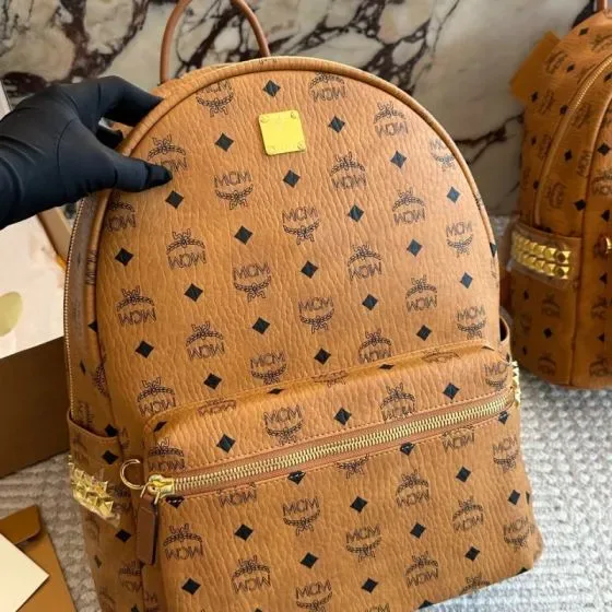 MCM Stark Backpack Cognac Backpack