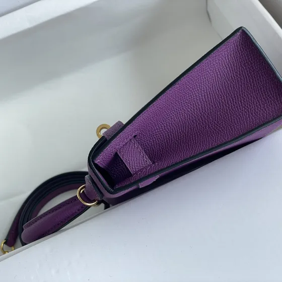 Hermes Mini Kelly Ungu Top Handle
