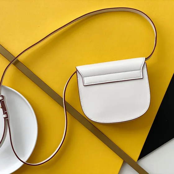 YSL Kaia Small Satchel White Crossbody