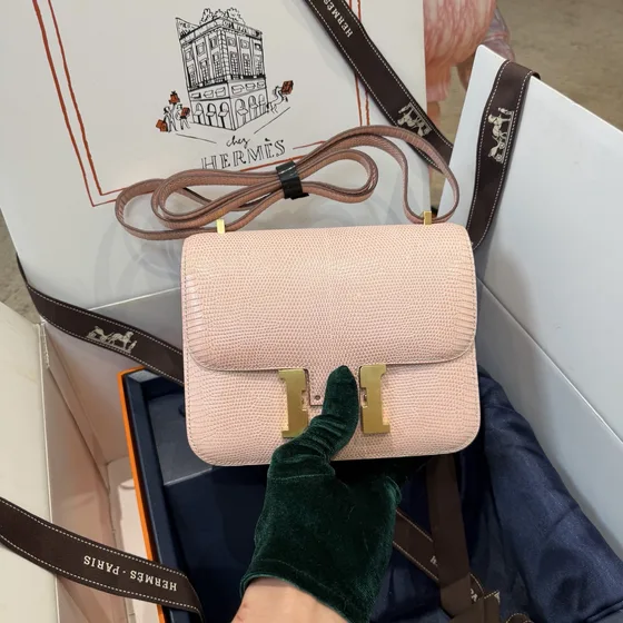 Hermes Constance Gris Crossbody