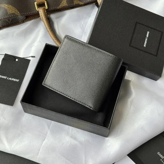 YSL Monogram East/West Wallet Black Wallet