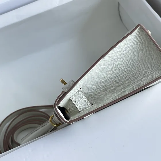Hermes Mini Kelly Blanc Anse supérieure