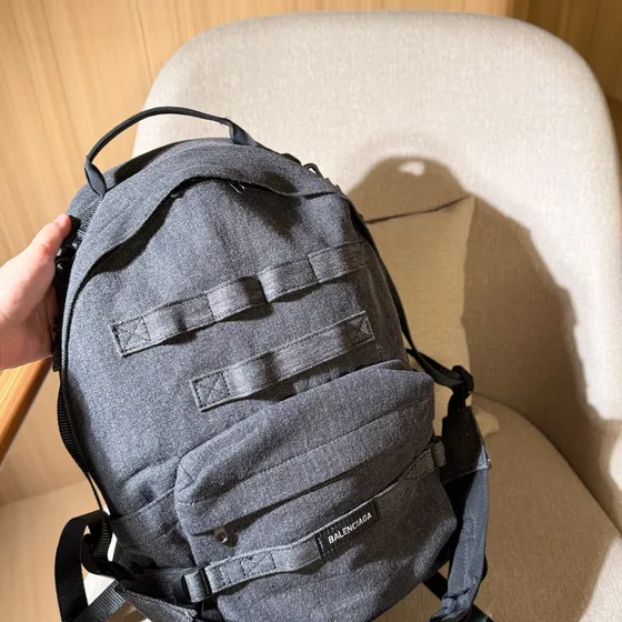 Balenciaga Army Multi-Pocket Backpack Heather Grey Backpack