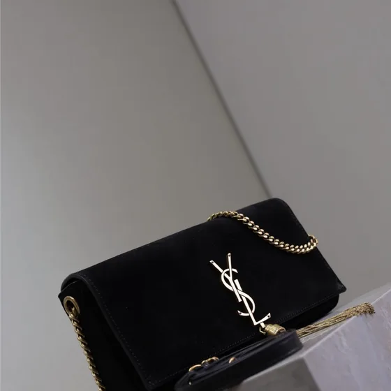 YSL Cassandre Tassel Chain Tegnebog Sort Woc