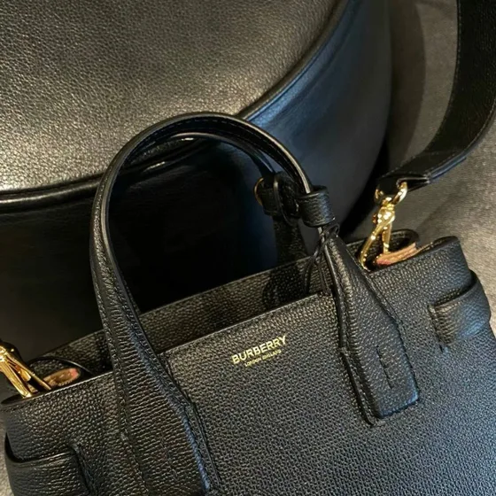 Burberry Baby Banner Tote Noir Anse supérieure