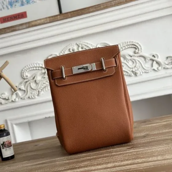 Hermes Kelly Akkad Brown Backpack