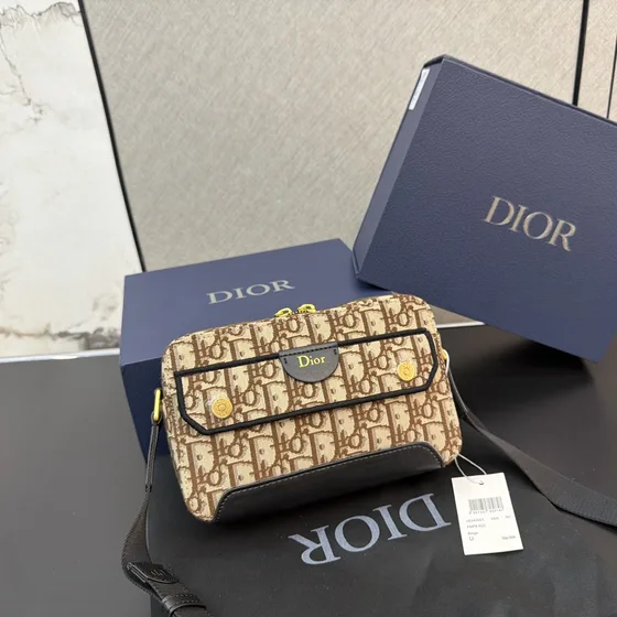 Dior Dior Hit The Road Camera Bag Beige And Brown Crossbody