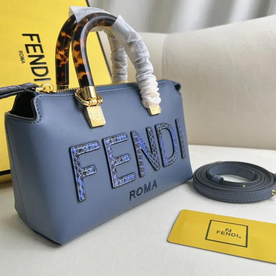 Fendi By The Way Mini Blue Top Handle