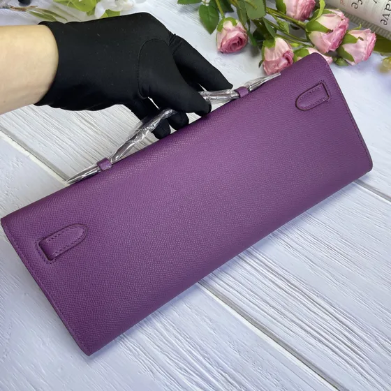 Hermes Kelly To Go Purple Shoulder Bag