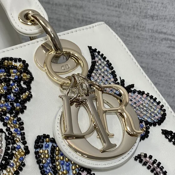 Dior Lady Dior Putih Top Handle