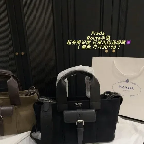 Prada Route Black 30 18 Top Handle