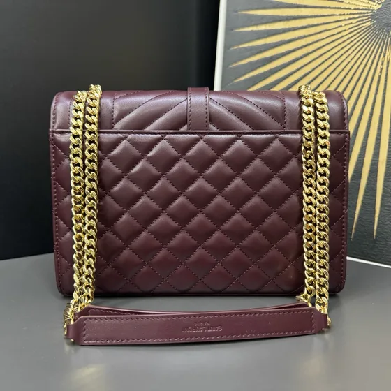 YSL Envelope Bag Borgoña Bolso bandolera