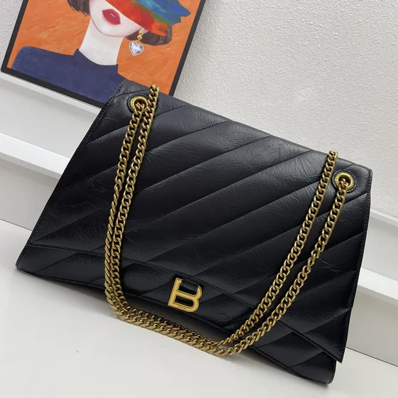 Balenciaga Crush Large Chain Bag Noir Sac épaule
