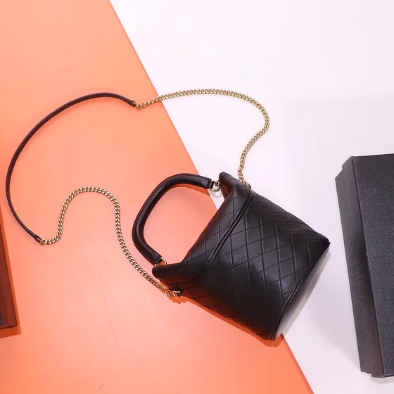 YSL Gaby Chain Sac seau Noir Crossbody