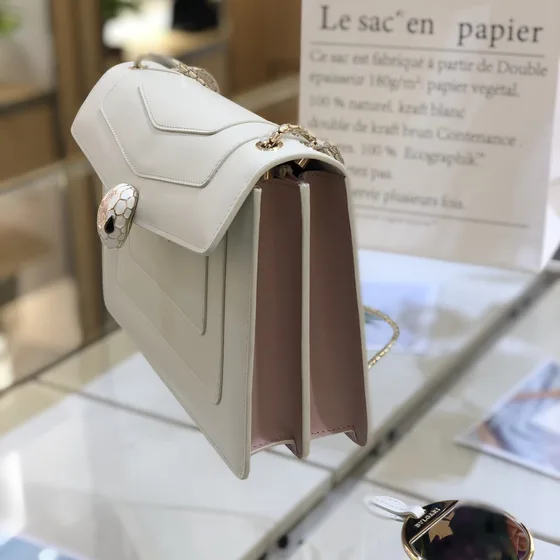 Bvlgari Serpenti Forever Branco Crossbody