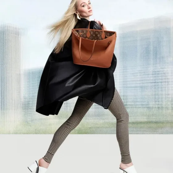 Louis Vuitton Neverfull Brun Kass