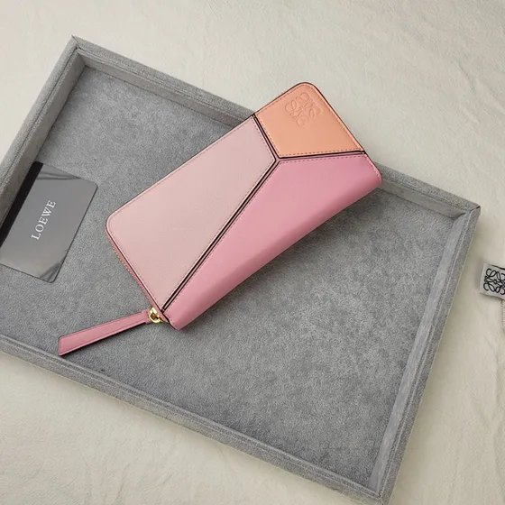 Loewe Puzzle Zip Around Wallet Merah muda/Peach Wallet