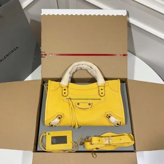 Balenciaga City Bag Yellow Top Handle