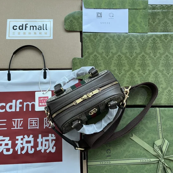 Gucci Ophidia Gg Mini Top Handle Bag بيج/Ebony Top Handle