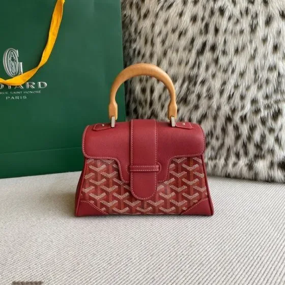 Goyard Sa gon Mini Structure Red Top Handle