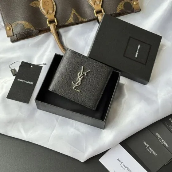 YSL Monogram East West Wallet Black Wallet