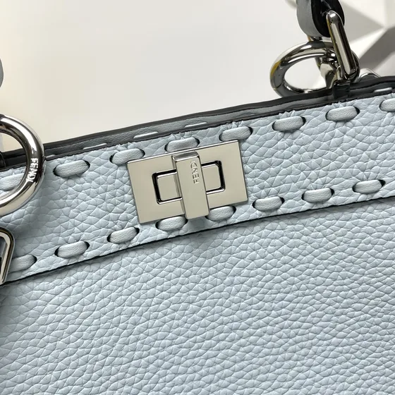 Fendi Peekaboo Iseeu Small Light Blue Top Handle