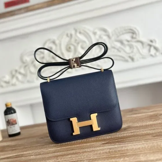 Hermes Constance Navy Blue Crossbody