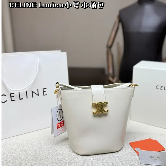Celine Louise White Shoulder Bag