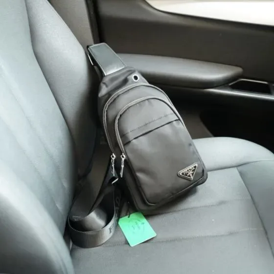 Prada Re-Nylon Sling Bag Black Crossbody