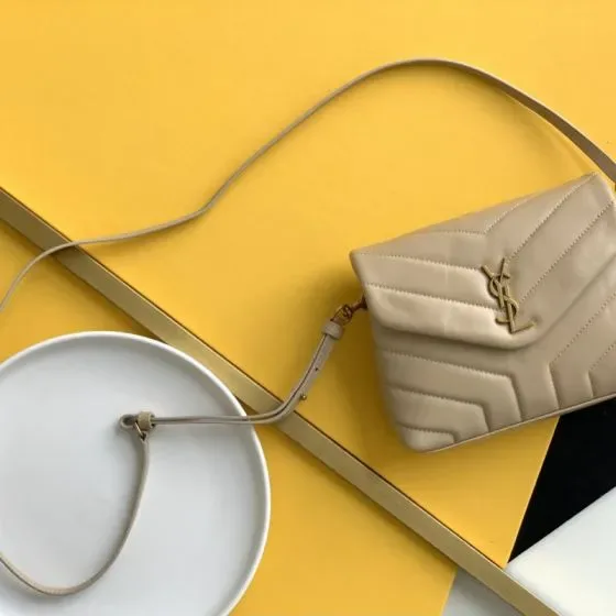 YSL Loulou Toy Crossbody Bag Beige Crossbody