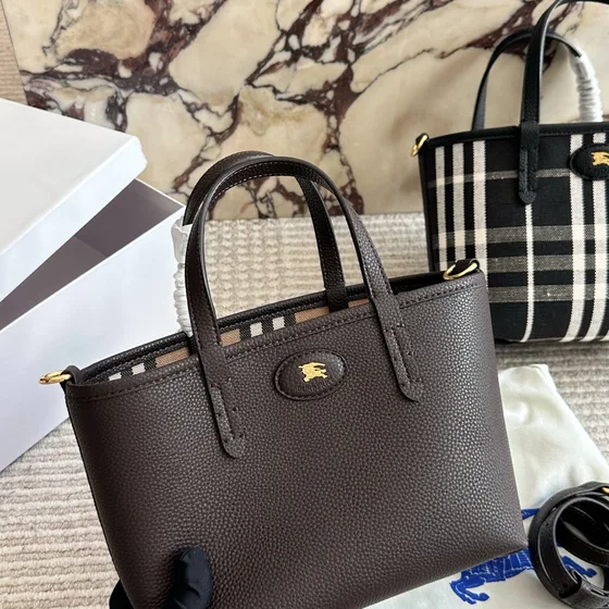 Burberry Mini Vintage Check Bolso tote Beige/Marrón Check Bolso tote