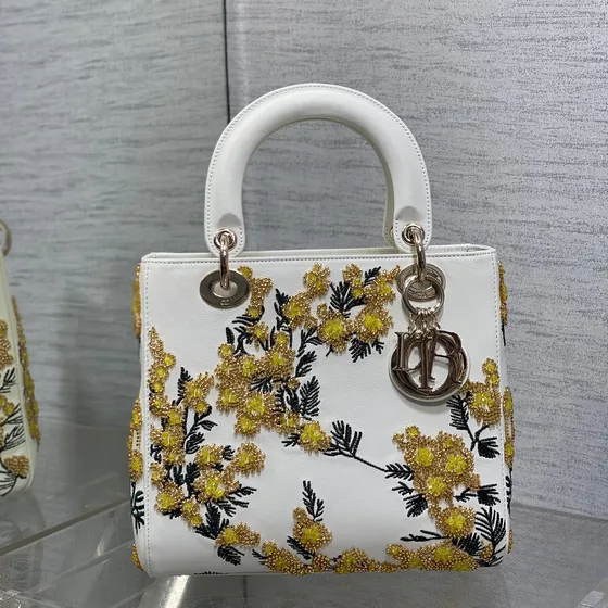 Dior Lady Dior White Top Handle