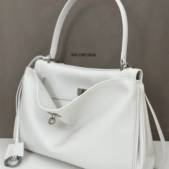 Balenciaga Rodeo White Shoulder Bag