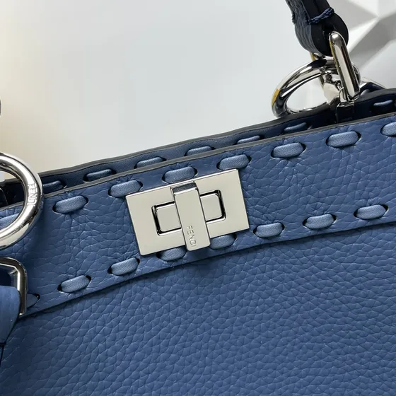 Fendi Peekaboo Blue Top Handle