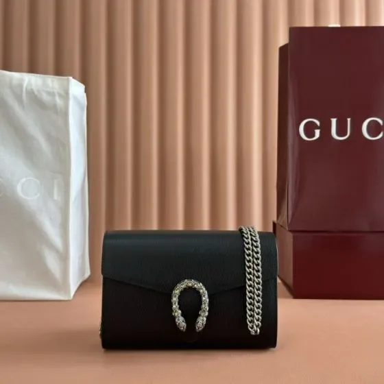 Gucci Dionysus Chain Wallet Black Woc