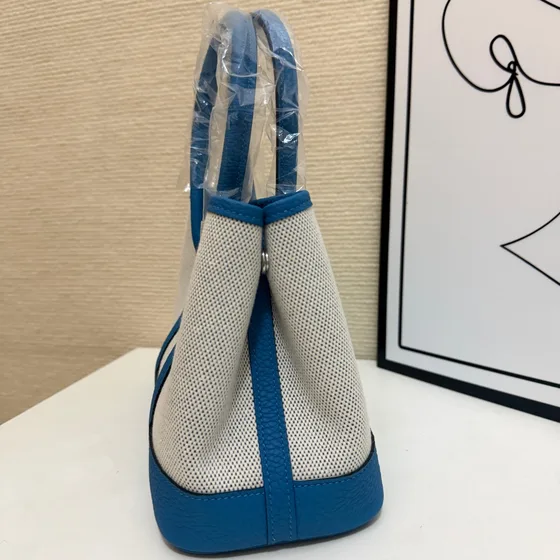 Hermes Garden Party Beige And Blau Shoppertasche