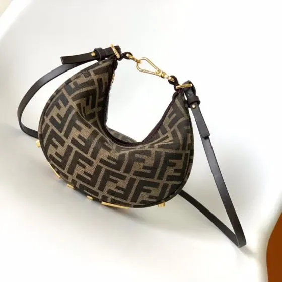 Fendi Fendigraphy Small Hobo Bag Brown Hobo