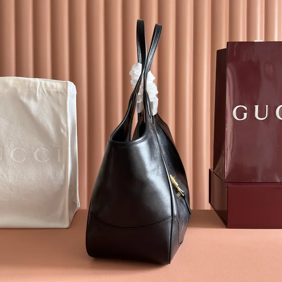 Gucci Gucci Jackie 1961 Medium Tote Bag สีดำ Hobo